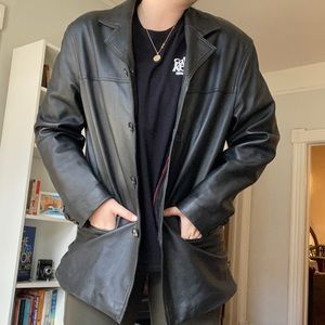 Vintage 90s Black Leather Jacket